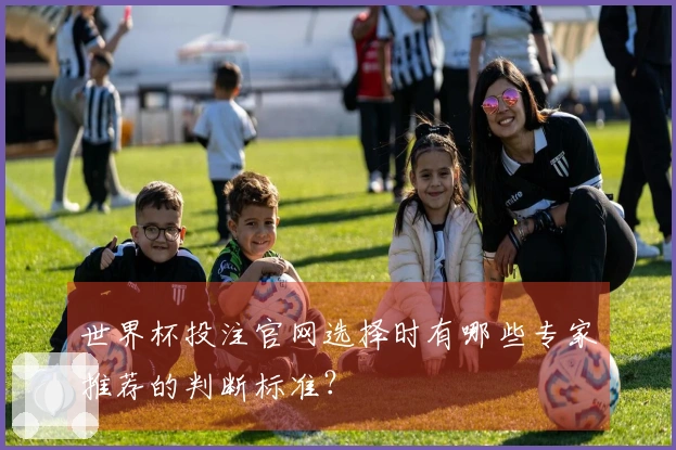世界杯投注官网选择时有哪些专家推荐的判断标准?